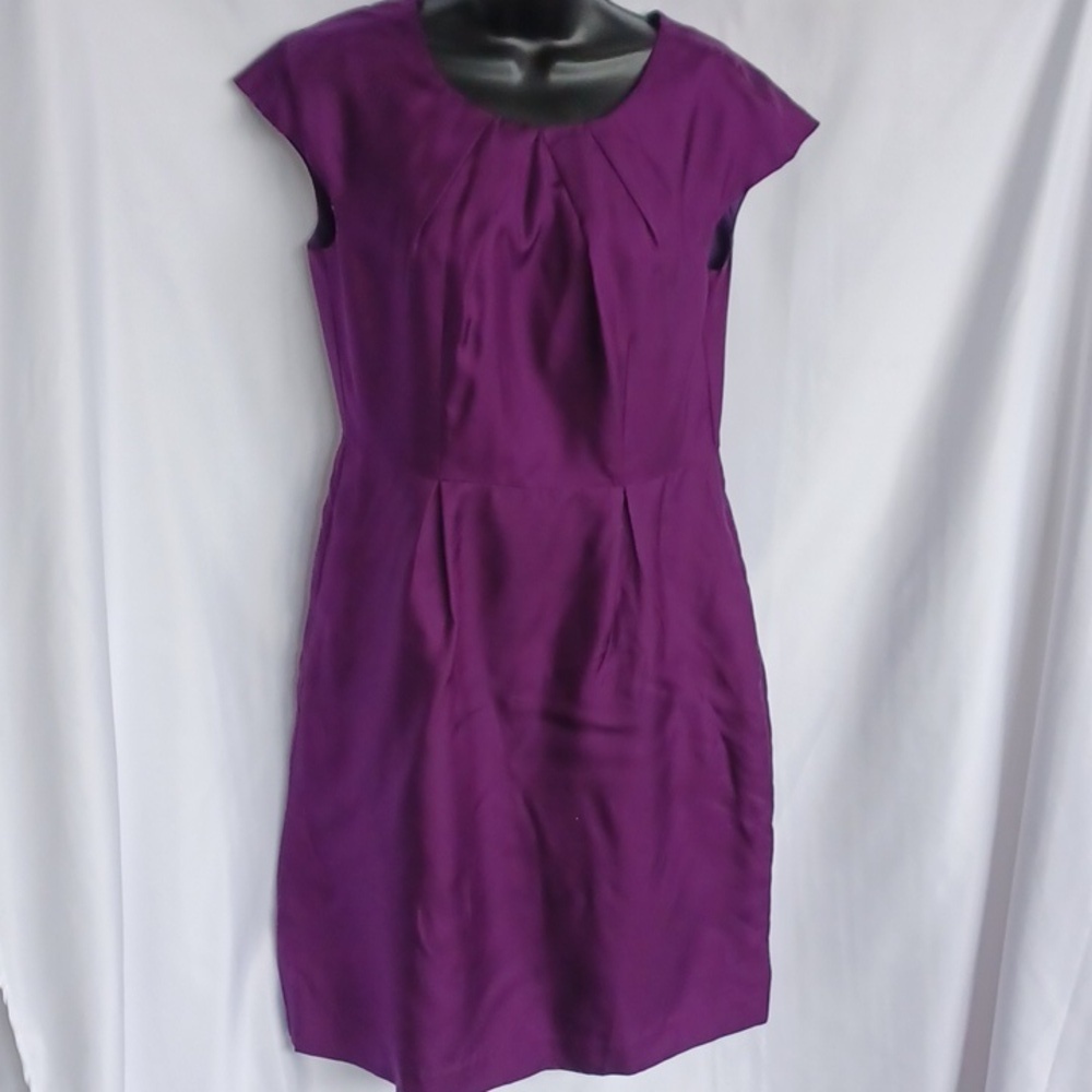 Banana Republic purple silk dress, Pockets, 19" PTP, 38" L